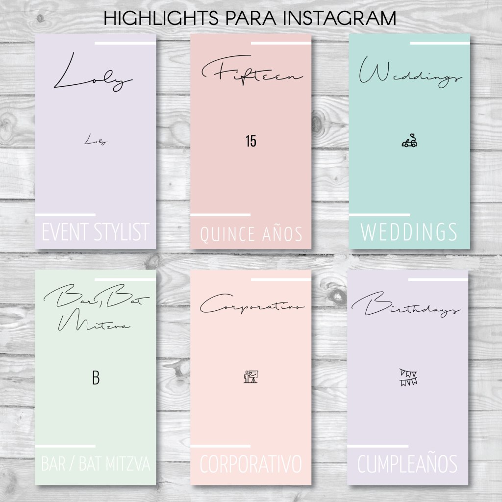 highlights de instagram de organizadora de eventos en buenos aires argentina
