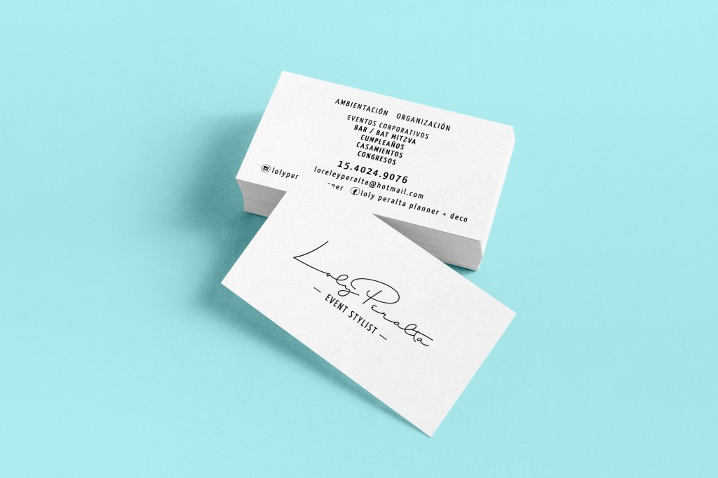 tarjeta personal organizadora de eventos en buenos aires argentina